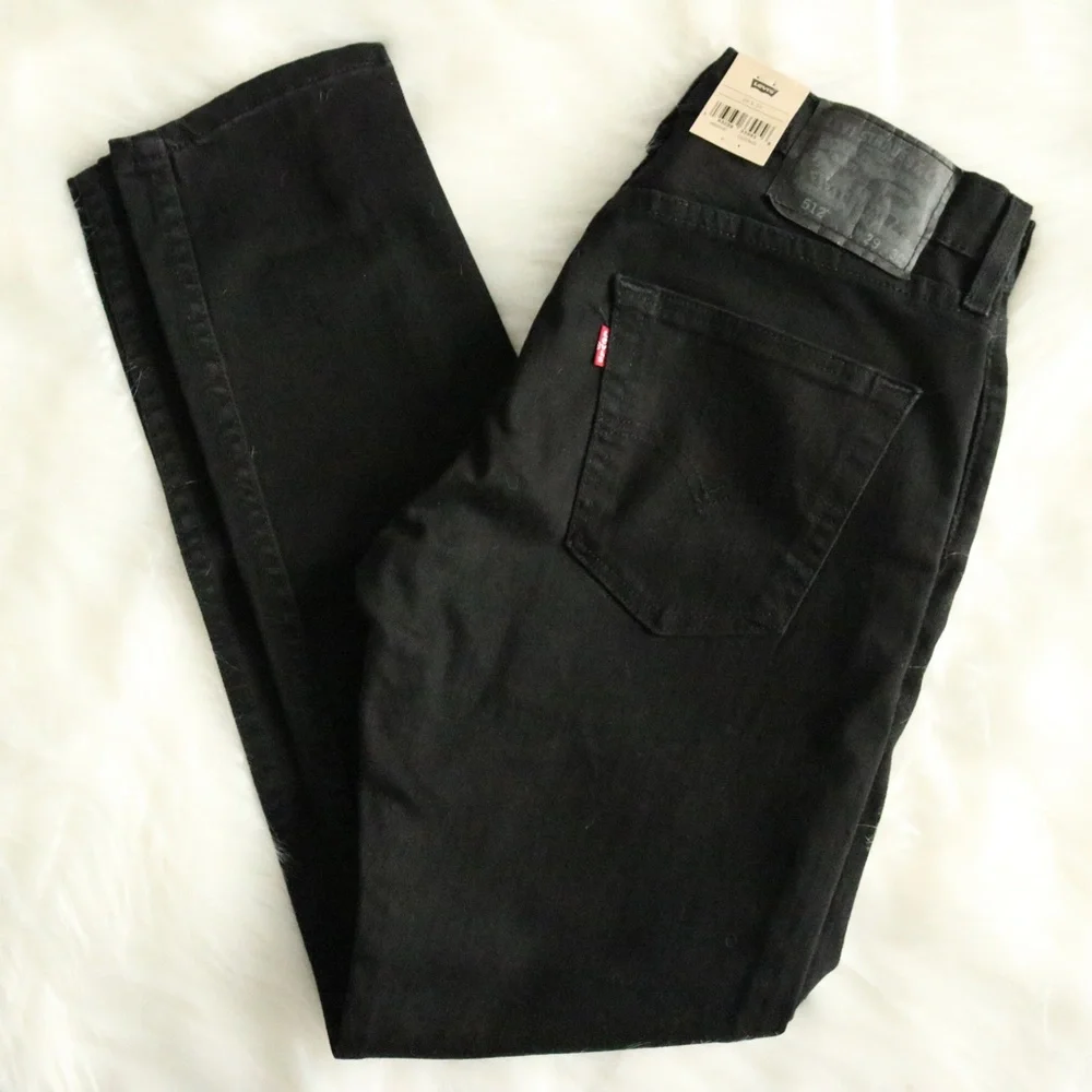Levi’s Black 512 Slim Taper Denim Jeans NWT